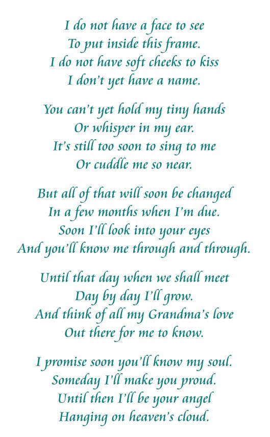 Poem to Grandma From Baby Bundle