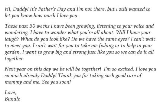 Father's Day Card from Baby